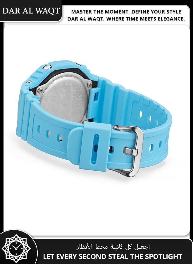 Casio G-Shock GA-2100-2A2 Men's Watch - Monochromatic Turquoise Design, Octagonal Carbon Core Case, Shock Resistant, 200M Water Resistant - Image 4