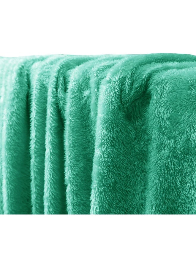 JIHAZ Teddy Velvet Bed Sheet Set-Deep Pocket Furry Fleece Fitted Sheet and 2 Piece Ultra Soft Standard Size Pillowcases (Green, King) - Image 3