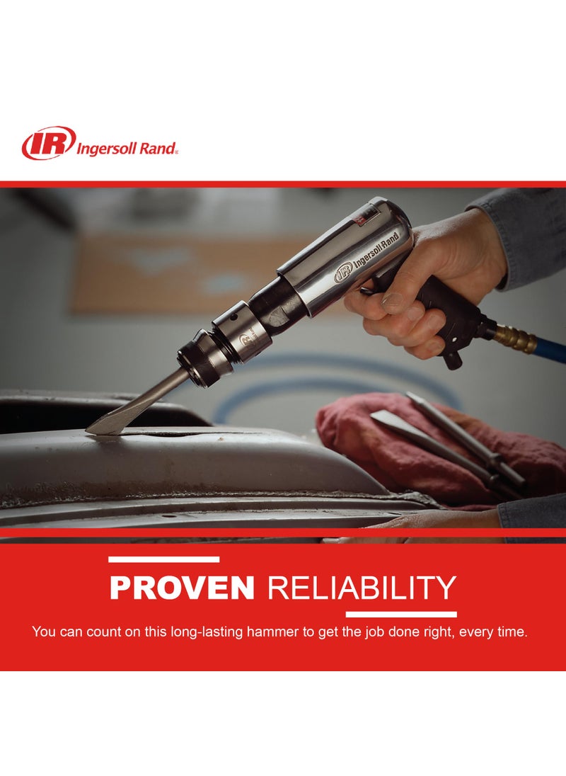 INGERSOLL-RAND Ingersoll Rand 114GQC Air Hammer - 3 PC Chisel Set with Tapered Punch, Panel Cutter, Flat Chisel, 2-5/8 Inch stroke, 3500 BPM, Lightweight, Compact, Gray  - Image 4