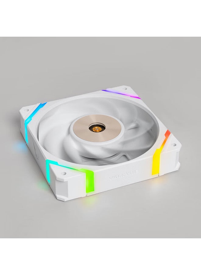 Valkyrie X12r-w Vk Fdb Bearing, Secondary Dynamic Balance Fan Blades, Easy Wiring Design, 12cm Case Fan, 4pin Pwm, Argb Lighting Effects - Image 2