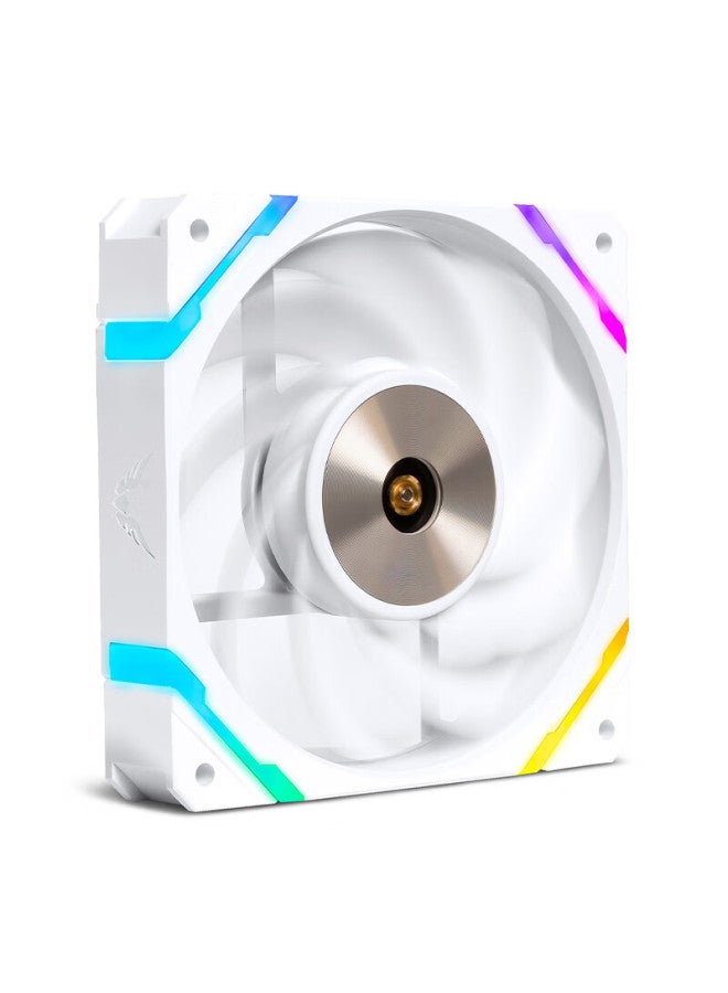 Valkyrie X12r-w Vk Fdb Bearing, Secondary Dynamic Balance Fan Blades, Easy Wiring Design, 12cm Case Fan, 4pin Pwm, Argb Lighting Effects - Image 1