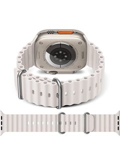 Newest Silicone Ocean Watch Band For Apple Watch Series 8 7 6 5 4 3 2 1 SE Compatible With Apple Watch Band 38mm 40mm 41mm Replacement Women Mens, Sport  slides Strap for iWatch Ultra