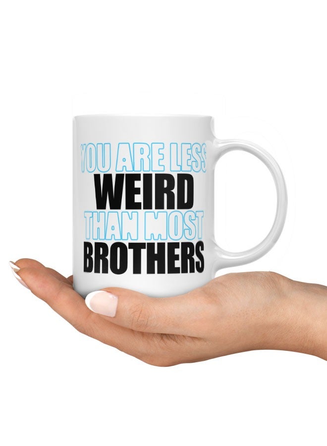 LIT كوب قهوة غريب أخي كوب أبيض هدية مضحكة للأخ هدايا عائلية مضحكة - Image 1