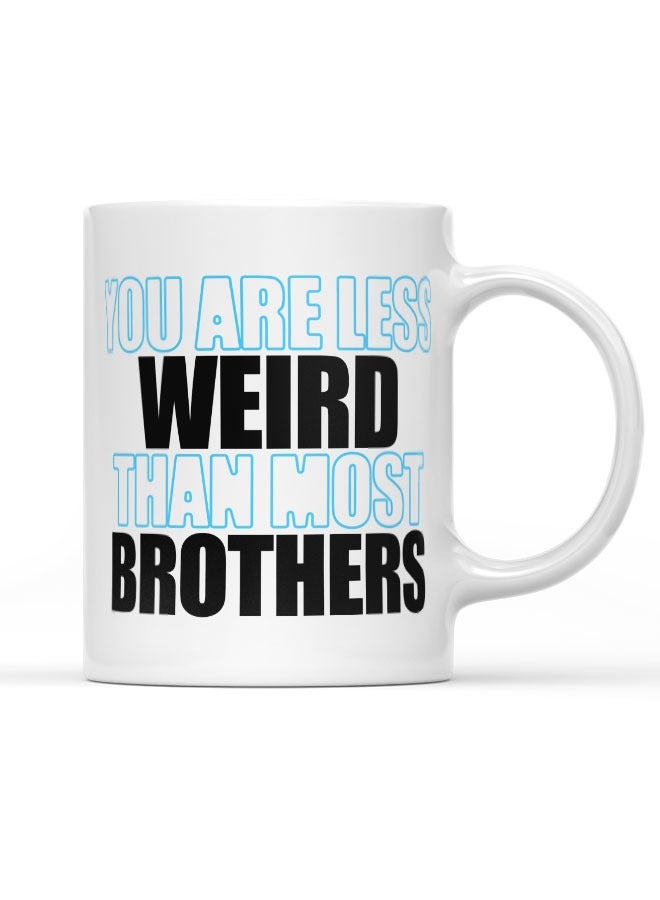 LIT كوب قهوة غريب أخي كوب أبيض هدية مضحكة للأخ هدايا عائلية مضحكة - Image 2