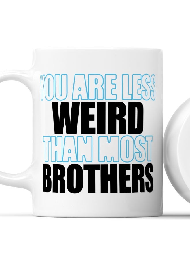 LIT كوب قهوة غريب أخي كوب أبيض هدية مضحكة للأخ هدايا عائلية مضحكة - Image 3