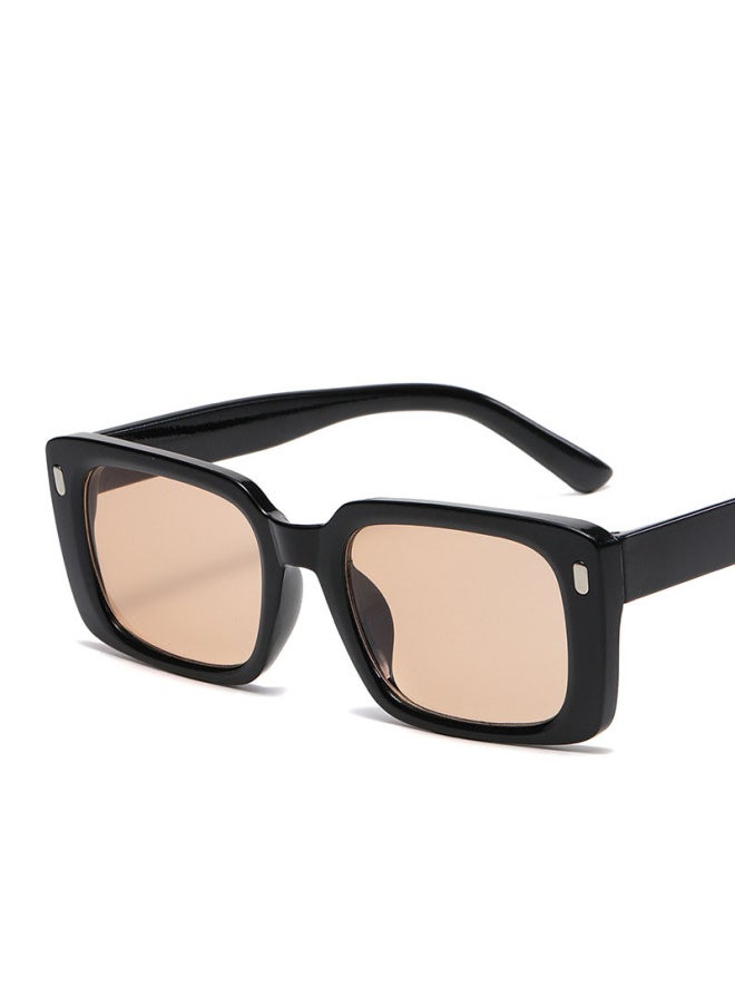 Generic - Square Sunglasses Women 2022 Luxury Brand Shades for Women Vintage Orange Punk Gafas De Sol Hombre Lentes De Sol Mujer-Lenses Color:RedGray-Frame Color:As picture - Image 1