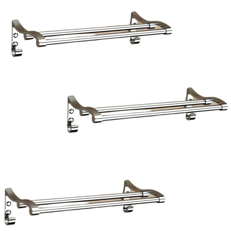 Filox Towel Rack Wall Mounted Stainless Steel Rack Towel Bar Rod Rail for Kitchen & Washroom Hanger Stand Bathroom Accessories for Home Set of 3 - Image 1