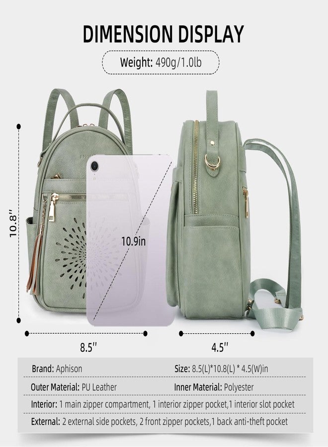 APHISON Small Backpack Purse for Women Cute PU Leather Mini Backpacks Ladies Casual Lightweight Travel Daypack Waterproof - Image 4