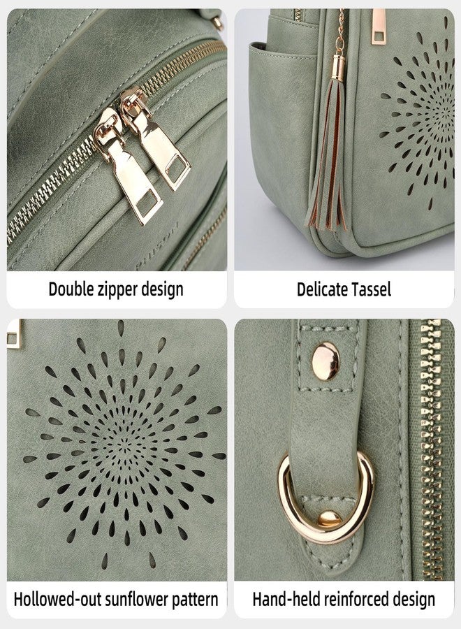 APHISON Small Backpack Purse for Women Cute PU Leather Mini Backpacks Ladies Casual Lightweight Travel Daypack Waterproof - Image 5