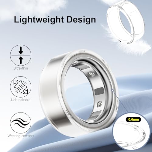 Hexasider 5 Pack Ring Cover Compatible with Oura Ring Gen 4/Oura Ring Gen 3 Horizon/Heritage, Abrasion-Resistant TPU Case for Oura Ring Protector Accessories for Oura Size 6 - Image 5