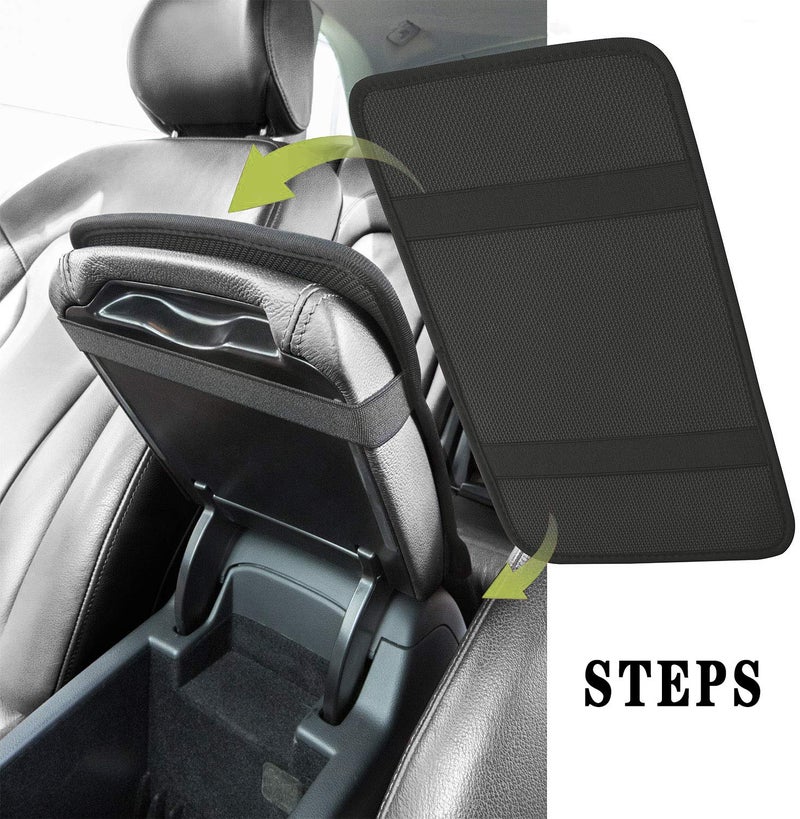 Dreaweet Stylish Spider Web Printed Black Car Center Console Armrest Cushion Cover Pad Soft Car Armrest Seat Box Cover Protector Auto Car Interior Accessories Decor - Image 3