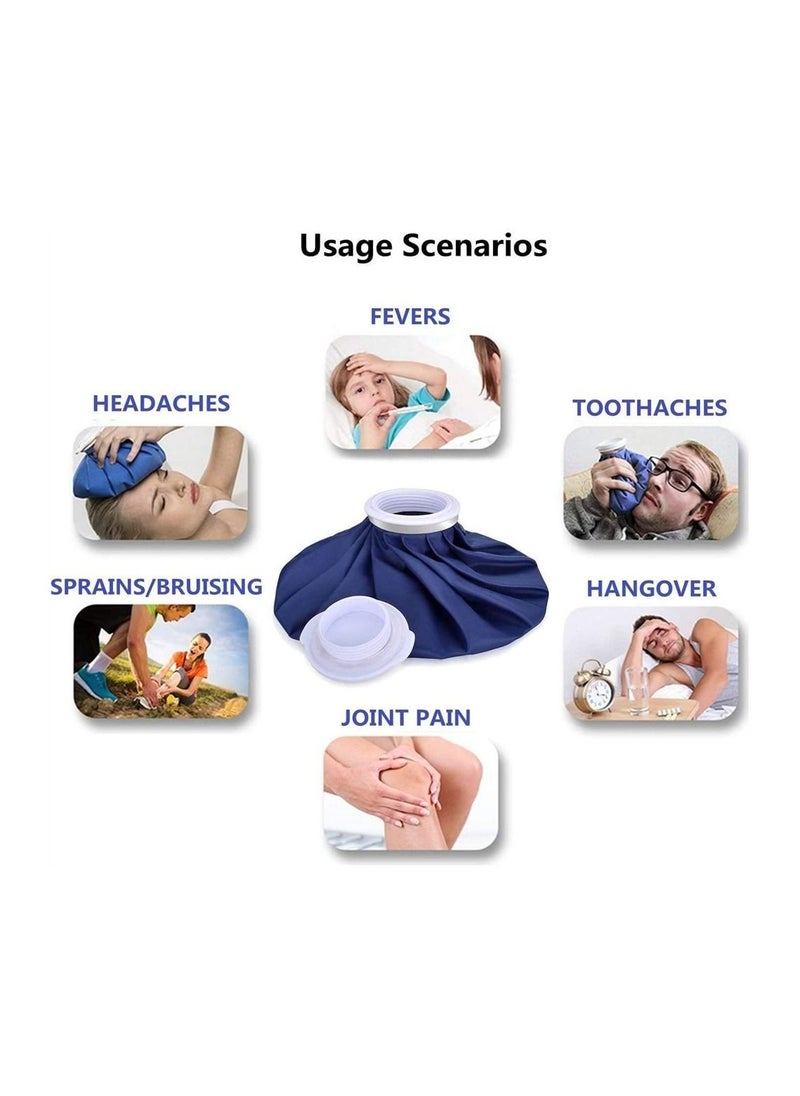 Ice Pack for Injuries, Reusable Ice Bags, Hot & Cold ​Therapy and Pain Relief with Elastic Breathable Support Wrap, for Teeth Pain, Headaches and Menstruation Pain, 4-Pack, 3 Sizes (6"/9"/11")