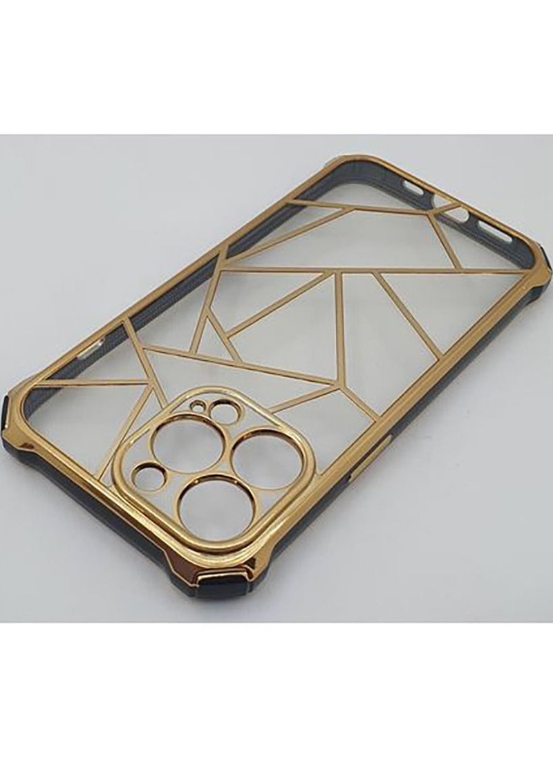 Generic - IPhone 13 Pro (6.1 Inch) Electroplating Irregular Pattern Luxury Case With Corner Bumper - Image 1
