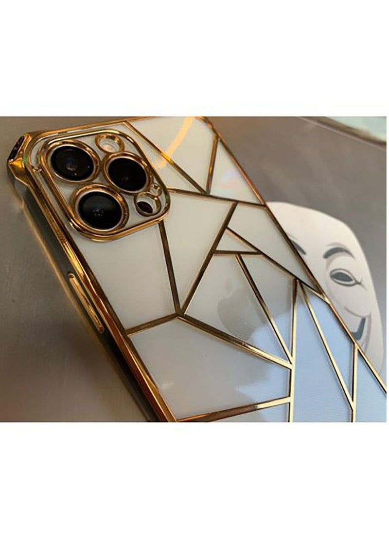 Generic - IPhone 13 Pro (6.1 Inch) Electroplating Irregular Pattern Luxury Case With Corner Bumper - Image 1
