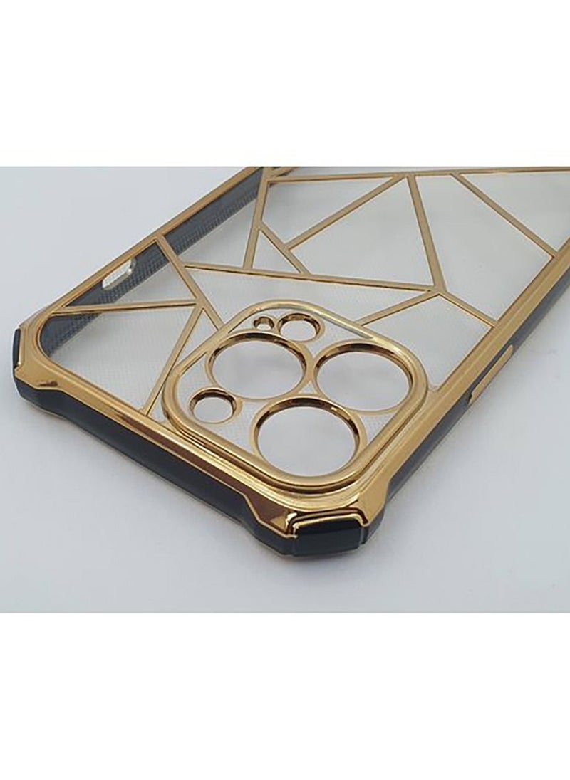 Generic - IPhone 13 Pro (6.1 Inch) Electroplating Irregular Pattern Luxury Case With Corner Bumper - Image 1