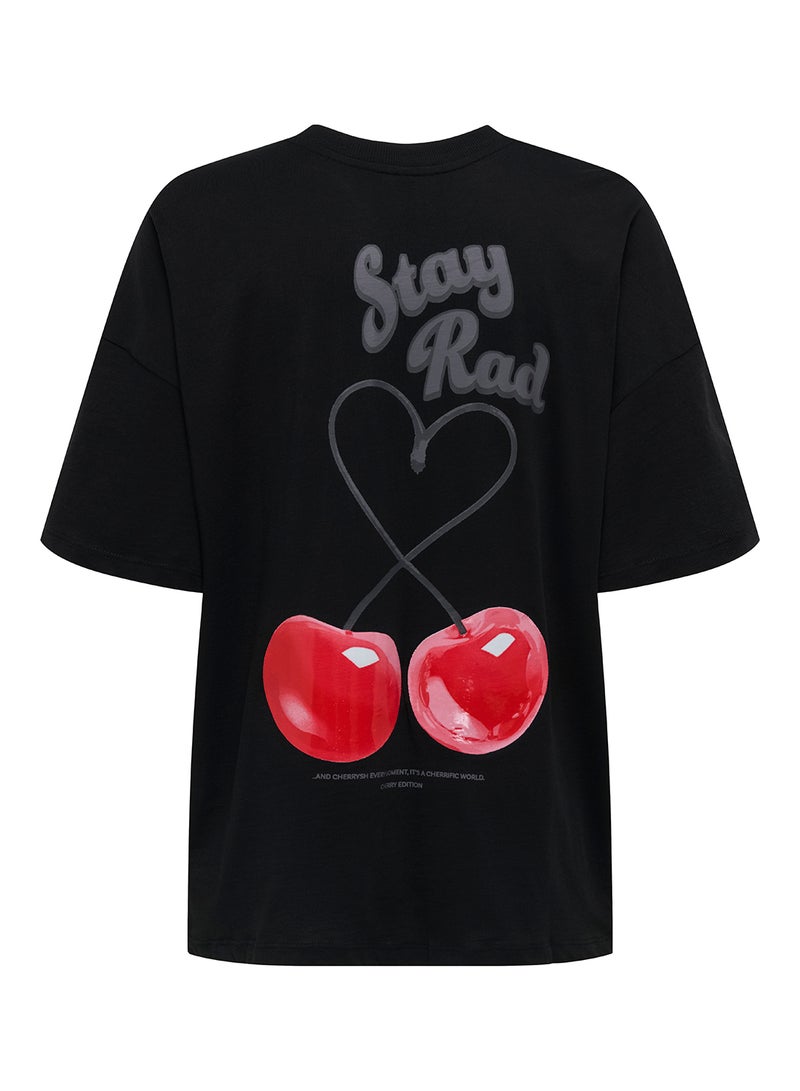 ONLY Onlcarrie Life S/S Cherry Top Box Jrs - Image 2