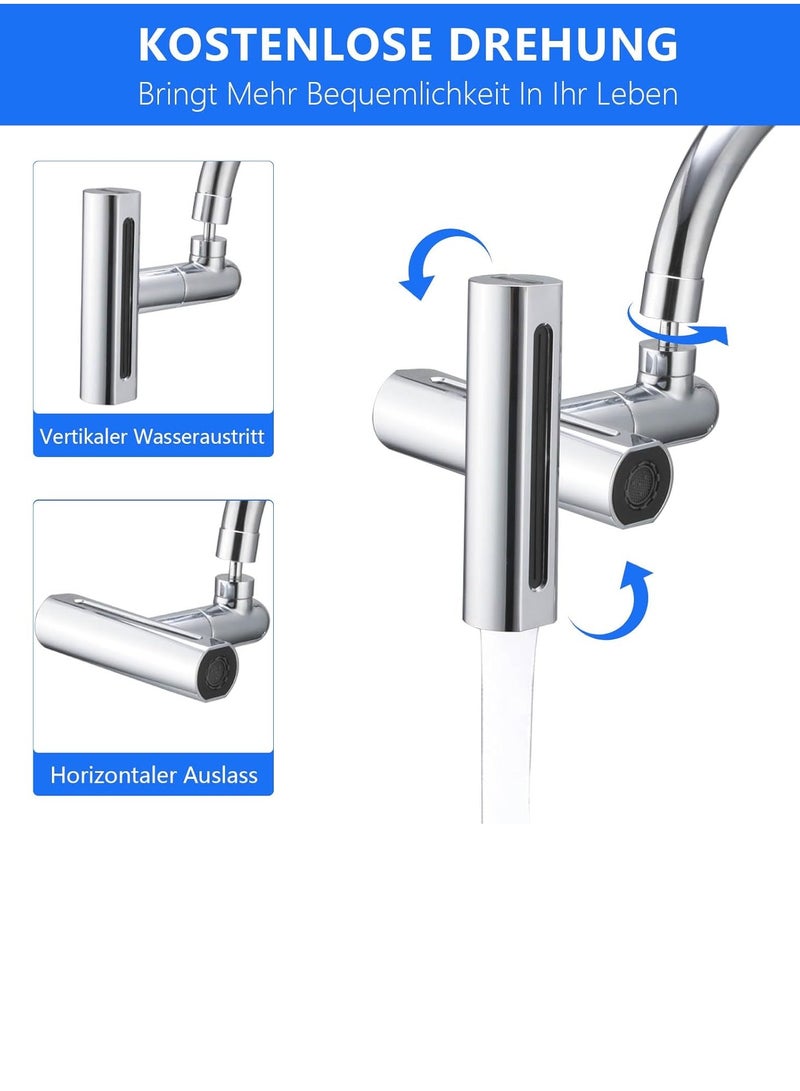 4-in-1 swivel water faucet connection and accessory, multi-functional water saving faucet for a kitchen or bathroom faucet, easy to use and install. - Image 2