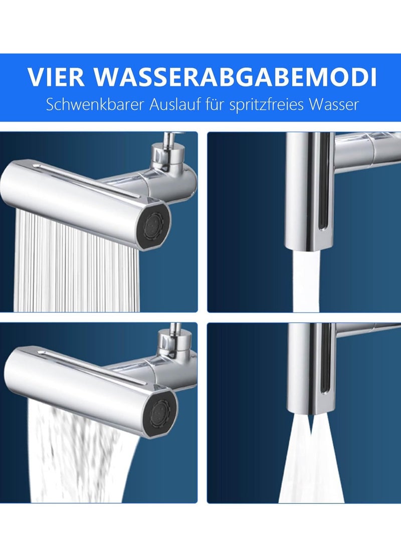 4-in-1 swivel water faucet connection and accessory, multi-functional water saving faucet for a kitchen or bathroom faucet, easy to use and install. - Image 3