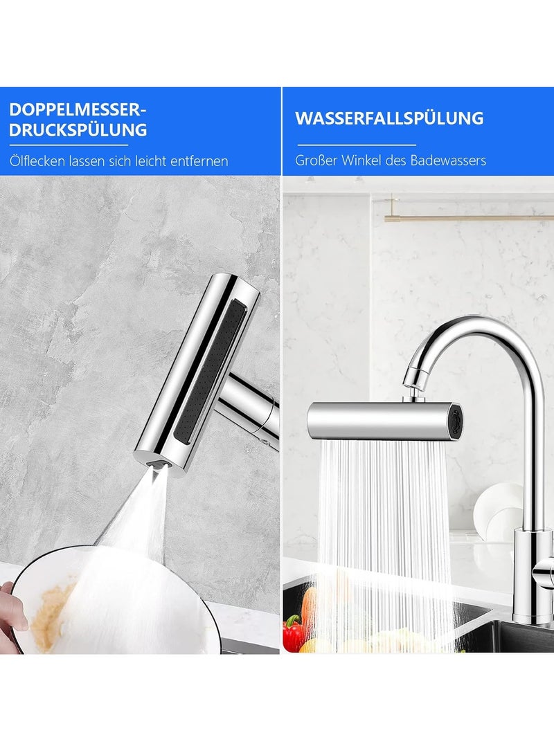 4-in-1 swivel water faucet connection and accessory, multi-functional water saving faucet for a kitchen or bathroom faucet, easy to use and install. - Image 5