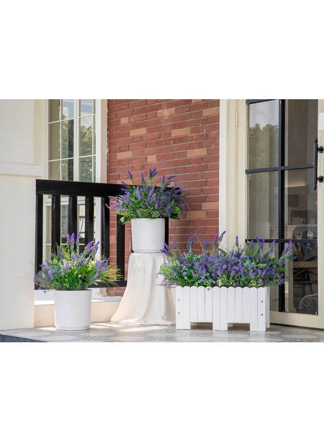 Green Moon 20 Bundles Artificial Lavender Plants Outdoor Fake Outdoor Plants UV Resistant Faux Hanging Plants for Home Planter Garden Patio Front Porch Yard Decor - Image 5