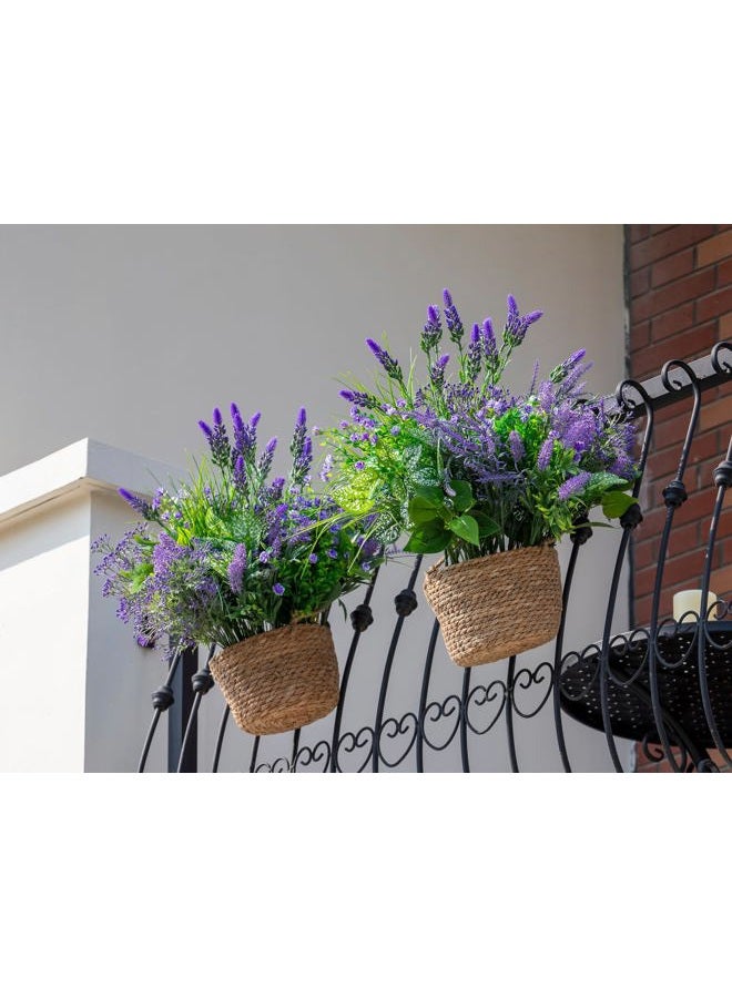 Green Moon 20 Bundles Artificial Lavender Plants Outdoor Fake Outdoor Plants UV Resistant Faux Hanging Plants for Home Planter Garden Patio Front Porch Yard Decor - Image 3