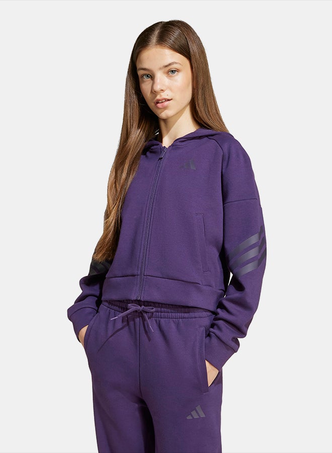 Adidas Future Icons 3-Stripes Full-Zip Hooded Track Jacket Kids - Image 1