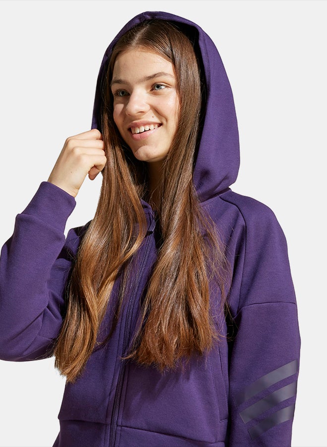 Adidas Future Icons 3-Stripes Full-Zip Hooded Track Jacket Kids - Image 4