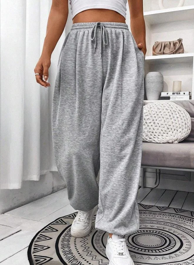 تايك تو جوغر سادة بخصر مطاطي وحبل شد