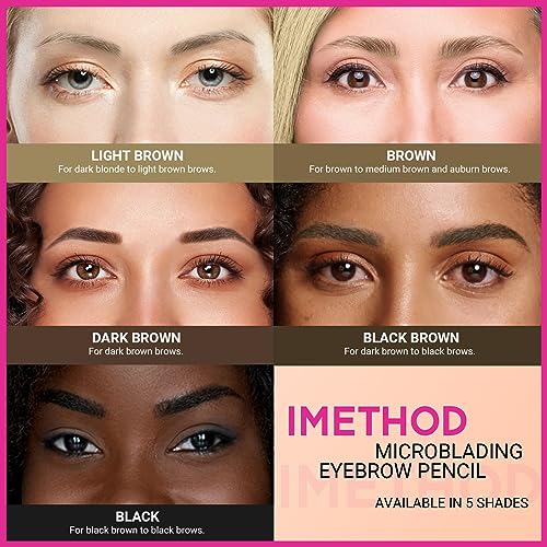 iMethod Microblading Eyebrow Pencil - Brow Pencil 2-in-1 Dual-Ended Eyebrow Pen with 3-Prong Micro-Fork-Tip Applicator and Precise Brush-Tip Creates Natural-Looking Brows, Stay on All Day, Black Brown - Image 5