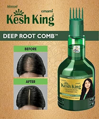 Kesh King Ayurvedic Hair Oil | Herbal Oil with Bhringraj & Amla | Enhance Hair Growth | Reduce Hairfall | Nourishes Scalp | Provides Long & Thick Hair | 1.69 Fl Oz/50ml - Image 5
