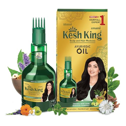 Kesh King Ayurvedic Hair Oil | Herbal Oil with Bhringraj & Amla | Enhance Hair Growth | Reduce Hairfall | Nourishes Scalp | Provides Long & Thick Hair | 1.69 Fl Oz/50ml - Image 1