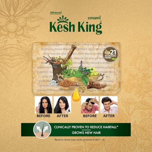 Kesh King Ayurvedic Hair Oil | Herbal Oil with Bhringraj & Amla | Enhance Hair Growth | Reduce Hairfall | Nourishes Scalp | Provides Long & Thick Hair | 1.69 Fl Oz/50ml - Image 2