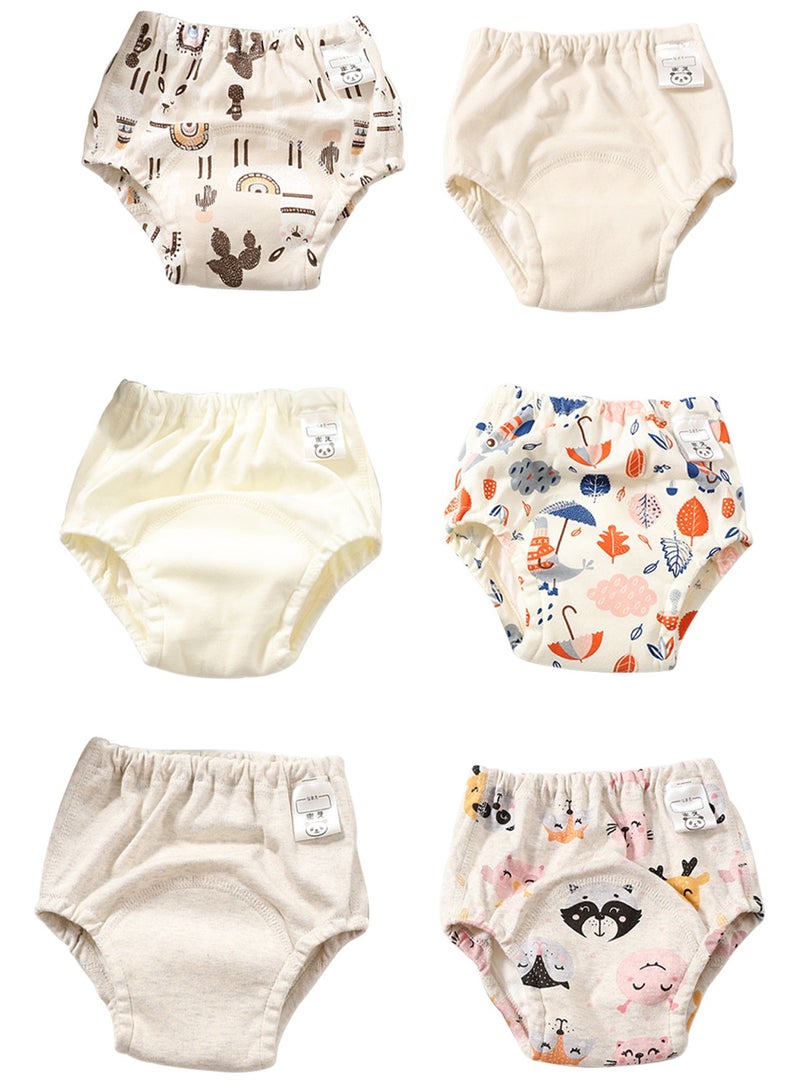 ٦ قطع من سراويل تدريب الحمام ماصة قوية للأطفال، حفاضات قابلة للغسل للأطفال، حفاضات سباحة للأطفال - Image 1