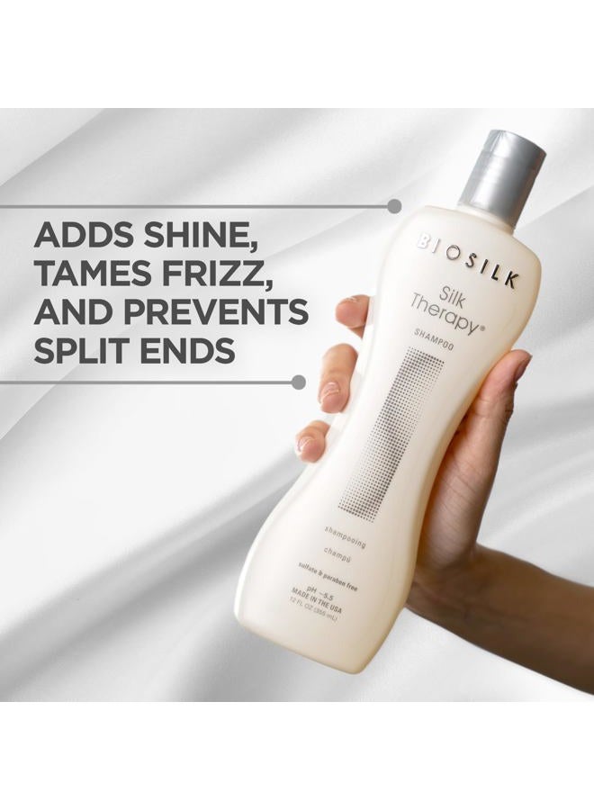 BIOSILK شامبو علاج الحرير، منظف شعر لطيف يوفر شعر صحي ولامع، رائع لجميع أنواع الشعر، خالي من الكبريتات والبارابين، وغير مختبر على الحيوانات، 12 أونصة - Image 3