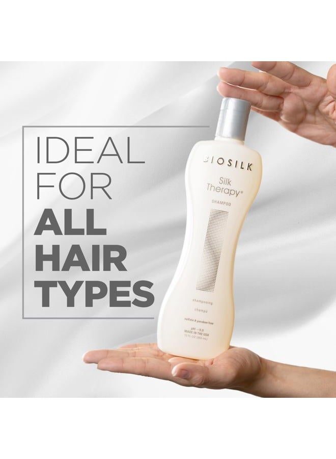 BIOSILK شامبو علاج الحرير، منظف شعر لطيف يوفر شعر صحي ولامع، رائع لجميع أنواع الشعر، خالي من الكبريتات والبارابين، وغير مختبر على الحيوانات، 12 أونصة - Image 5