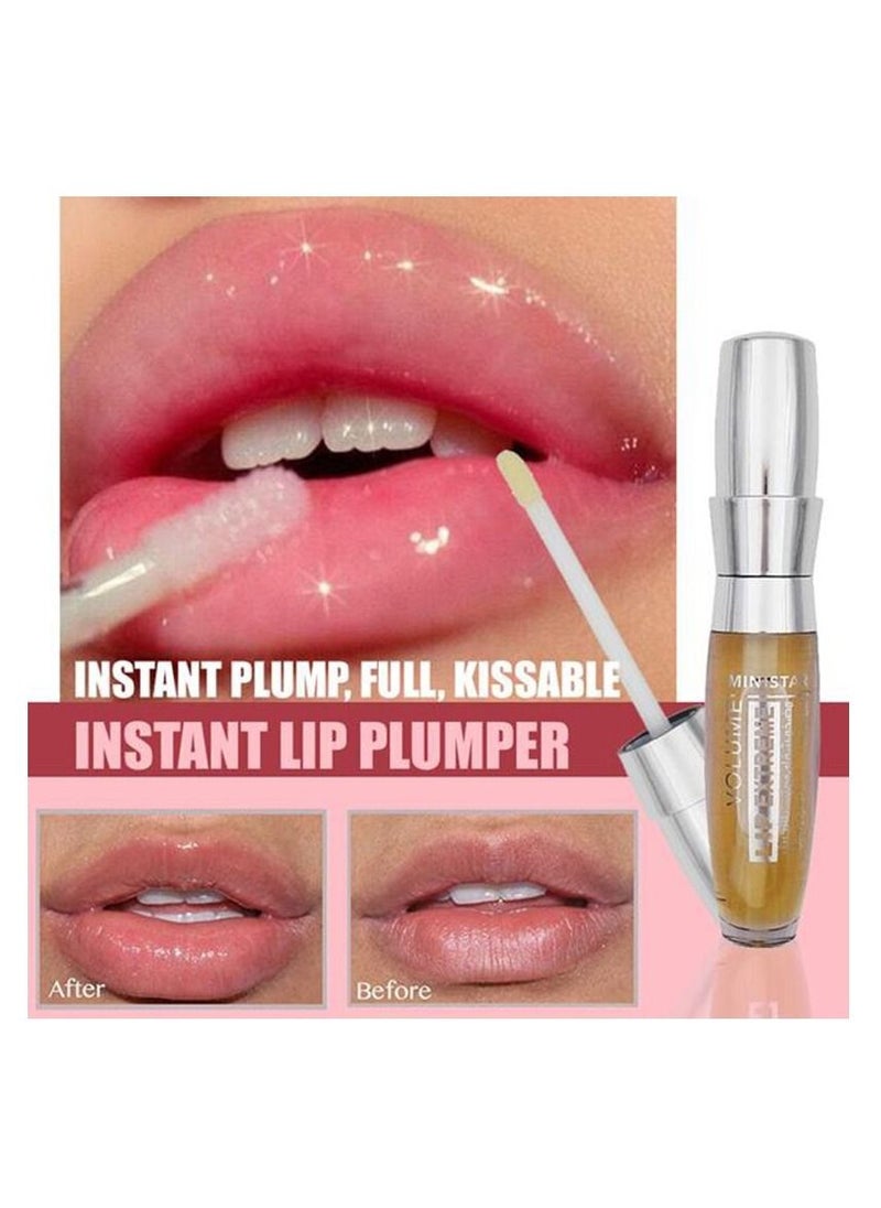 Ministar - 3D Lip Plumper Lip Gloss Lip Maximizer Balm Plumper Lip Extreme Volume Heathy Enhancer Hydrated Lips Moisturize Eliminate Dryness Wrinkles Enhances Plump Gloss - Image 1