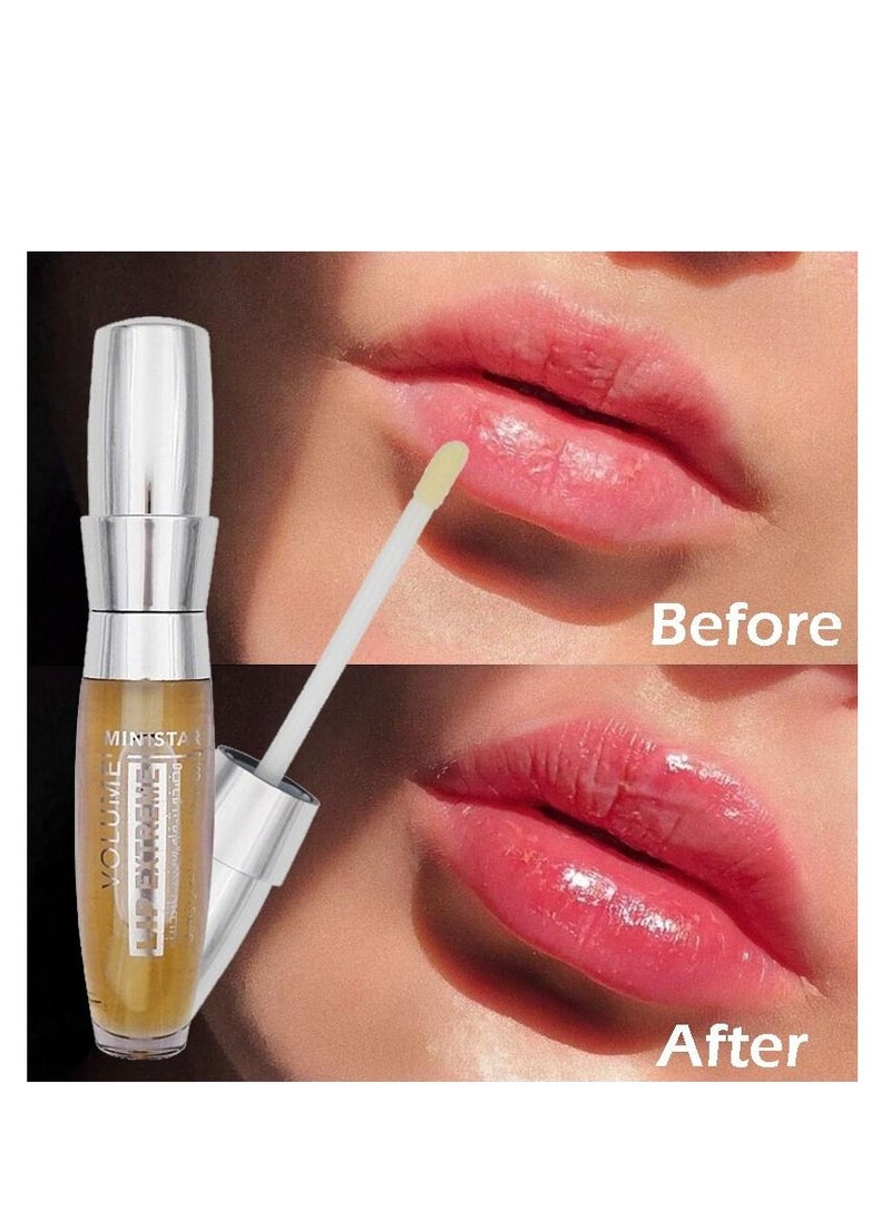 Ministar - 3D Lip Plumper Lip Gloss Lip Maximizer Balm Plumper Lip Extreme Volume Heathy Enhancer Hydrated Lips Moisturize Eliminate Dryness Wrinkles Enhances Plump Gloss - Image 1