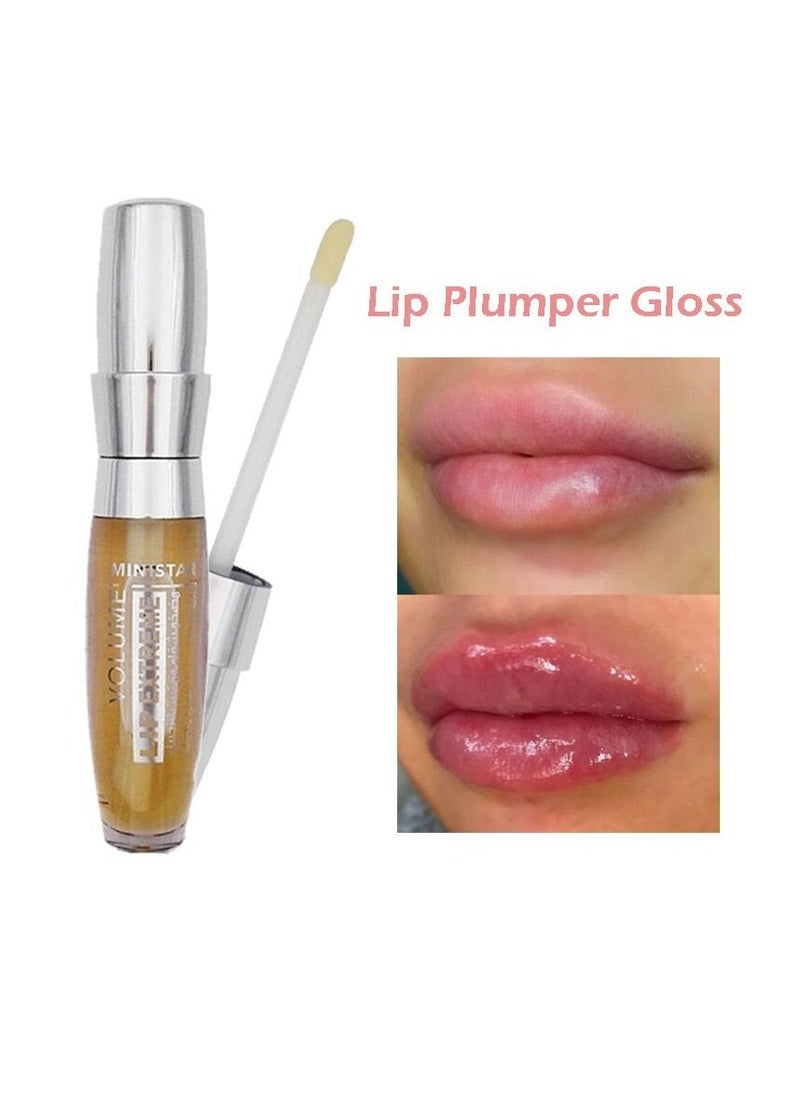 Ministar - 3D Lip Plumper Lip Gloss Lip Maximizer Balm Plumper Lip Extreme Volume Heathy Enhancer Hydrated Lips Moisturize Eliminate Dryness Wrinkles Enhances Plump Gloss - Image 1