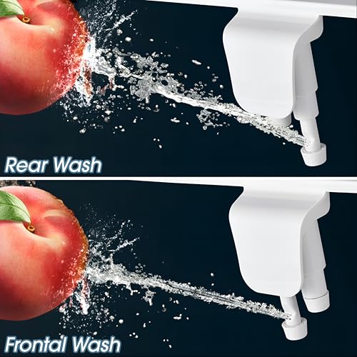 BIGCOW Ultra-Slim Bidet Attachment for Toilet - Dual Nozzle (Frontal & Rear Wash) with Adjustable Cold Water Pressure and Stainless Steel Inlet - Hygienic Solution for Fresh Cleanliness, Black 1 Pcs - Image 2
