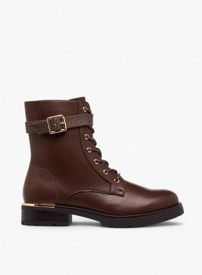 Celeste Women's Panelled Lace-Up Ankle Boots