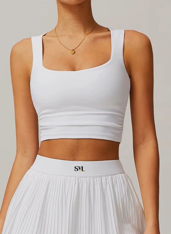 SVL Women's Sports Top with Built-in Bra - White - SVL - Image 1