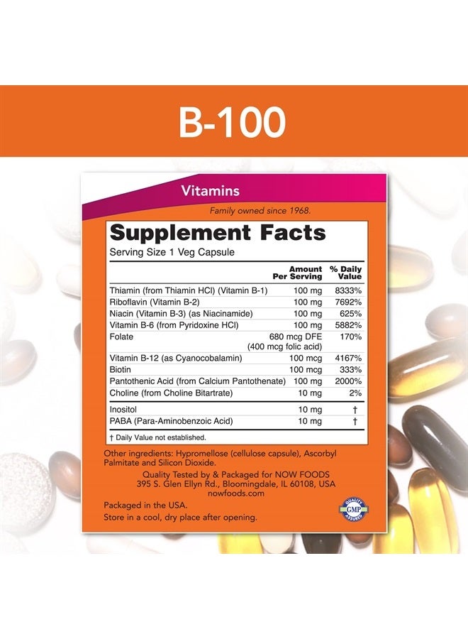 Now Foods B-100, 100 Capsules (Pack of 2) - Image 2