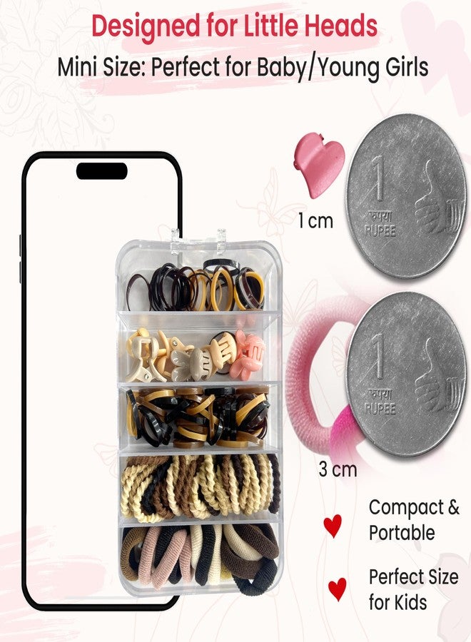 TEMPERIA Hair Accessories Birthday Gift Items for Girls & Kids | Combo of Hair Claw Clips, Rubber Band, Hair Pins & More | Cute Hair Styling Kit for Baby Girls for Party & Wedding | Multicolor -150pcs - Image 4