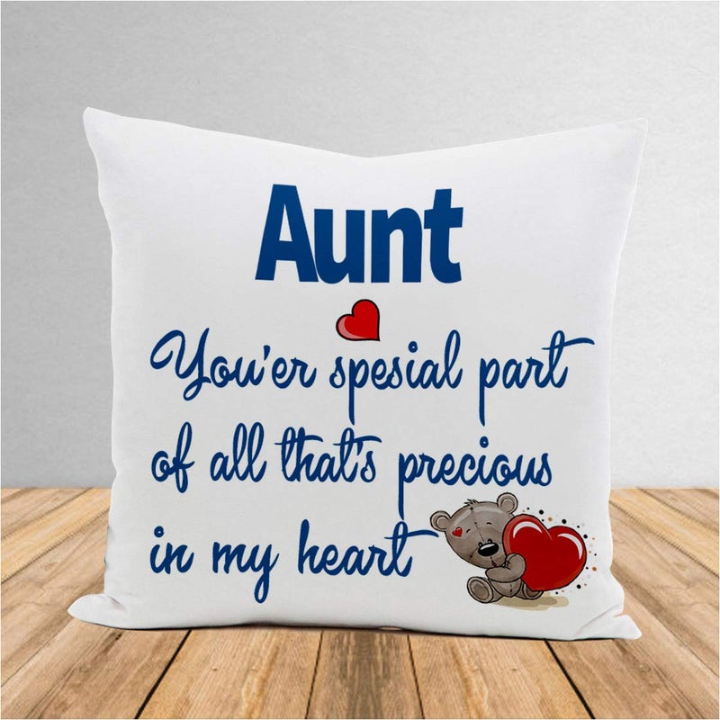 Kesri Gifts Kesri Gifts Aunt You are Special Theme Cushion Cover 12x12 Inch with Filler Gift for Aunt Birthday KA113 - Image 1