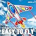 SGftre Extremely Easy to Fly Two Piece Plane Kite Set for KidsSingle Line String with Tail for Beach KitesDurable Outdoor Fun Vibrant Colors Wite Ideal for Beach and Park Plane RedPlane Blue 2 - Image 2