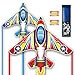 SGftre Extremely Easy to Fly Two Piece Plane Kite Set for KidsSingle Line String with Tail for Beach KitesDurable Outdoor Fun Vibrant Colors Wite Ideal for Beach and Park Plane RedPlane Blue 2 - Image 4