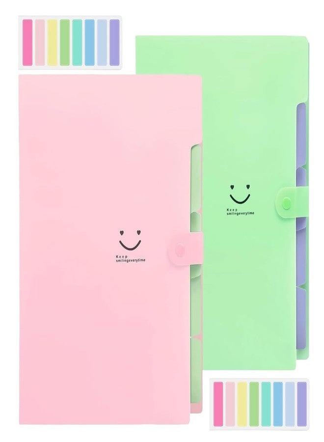 Corslet Pack of 2 Certificate File Holder A4 Document File Folder with 5 Pockets Document Bag with 4 Compartments Organiser for Paper Office School Portfolio File Folder with Labels File Manager - Image 1