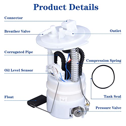AdvanEX Fuel Pump Assembly Compatible with Nissan 2004-2006 Altima 3.5/2.5L, 2004-2009 Quest 3.5L & 2004-2008 Maxima 3.5L Replaces E8545M P8545M SP4013M - Image 2