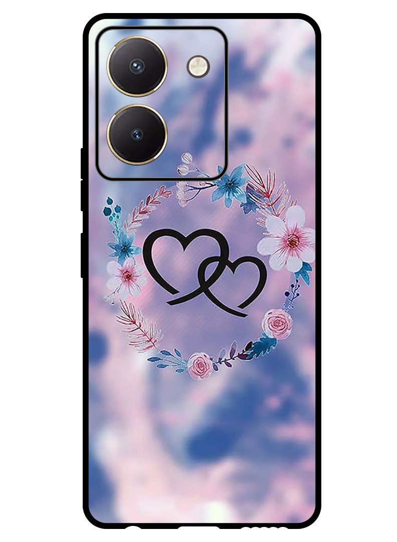 Theodor Protective Case Anti Scratch Shock Proof Bumper Cover For Vivo Y77t Two HEarts - Image 1