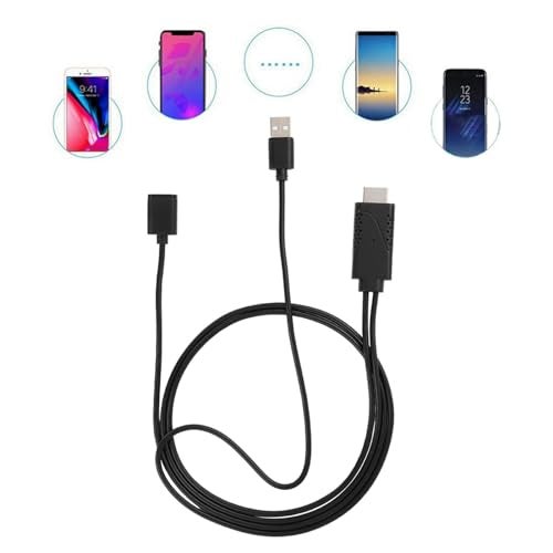 Mrisata 2 in 1 1080P USB to HDMI Adapter, USB Female to HDMI Male, iPhone Android, Black, 1M - Image 4